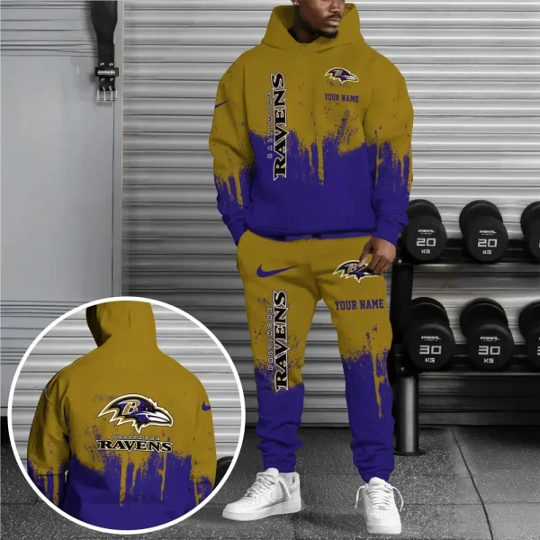 Baltimore Ravens Combo Hoodie And Long Sweatpants AZHD692