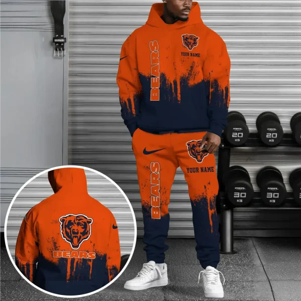 Chicago Bears Combo Hoodie And Long Sweatpants AZHD695