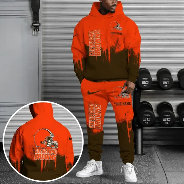 Cleveland Browns Combo Hoodie And Long Sweatpants AZHD697