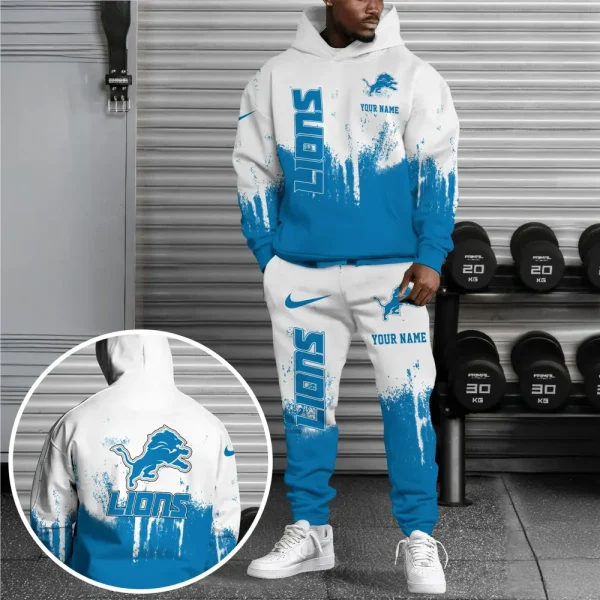 Detroit Lions Combo Hoodie And Long Sweatpants AZHD700