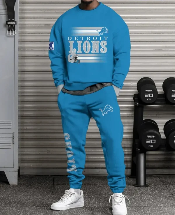 Detroit Lions New Unisex Sweatsuit and Sweatpants BGRSW568 - Image 2