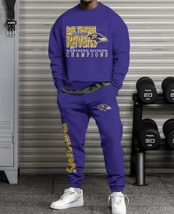 Baltimore Ravens New Unisex Sweatsuit and Sweatpants BGRSW600 - Image 2