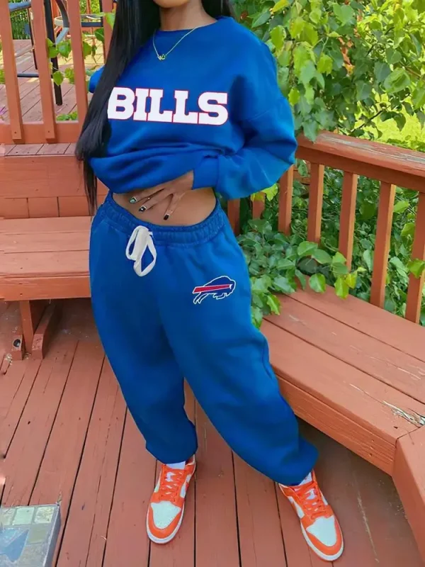 Buffalo Bills Drop Shoulder Sweatshirt and Sweatpants BGDSSW640