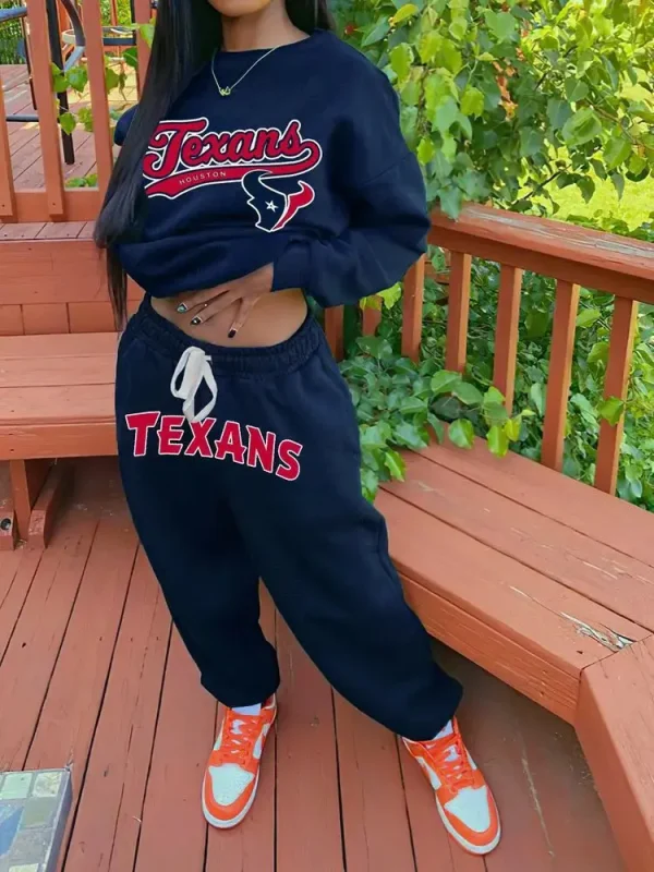 Houston Texans Drop Shoulder Sweatshirt and Sweatpants BGDSSW646