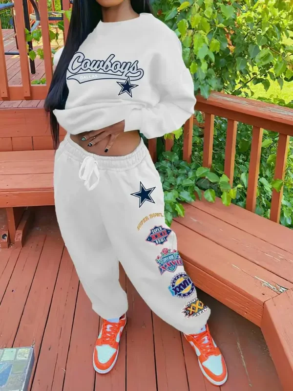 Dallas Cowboys Drop Shoulder Sweatshirt and Sweatpants BGDSSW648