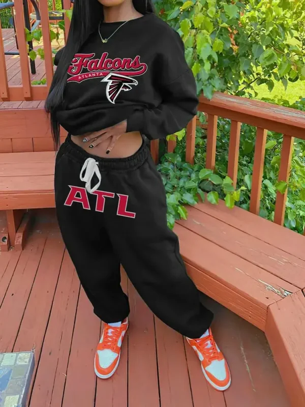 Atlanta Falcons Drop Shoulder Sweatshirt and Sweatpants BGDSSW651