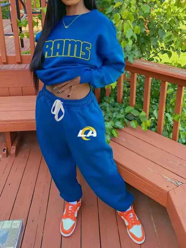 Los Angeles Rams Drop Shoulder Sweatshirt and Sweatpants BGDSSW652