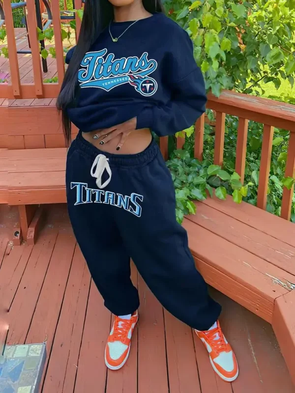 Tennessee Titans Drop Shoulder Sweatshirt and Sweatpants BGDSSW655