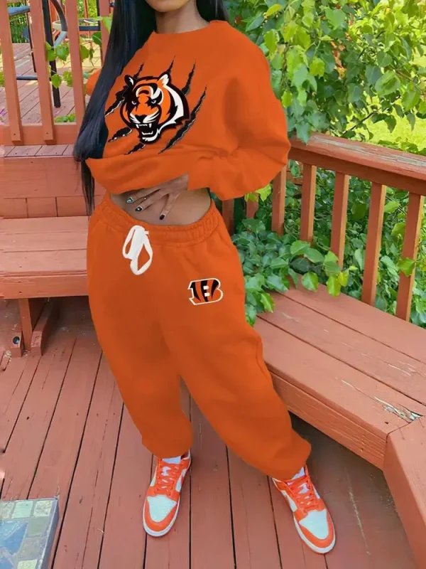 Cincinnati Bengals Drop Shoulder Sweatshirt and Sweatpants BGDSSW667