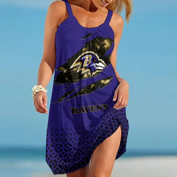 Baltimore Ravens Beach Dress BGSLLBD659