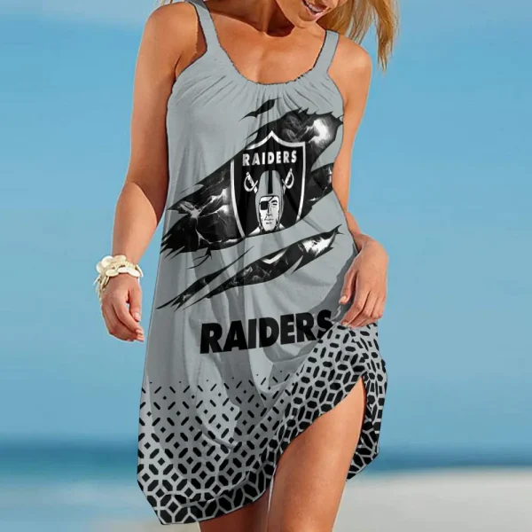 Las Vegas Raiders Beach Dress BGSLLBD673