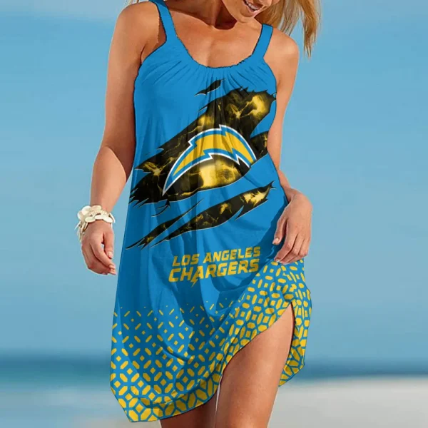 Los Angeles Chargers Beach Dress BGSLLBD674