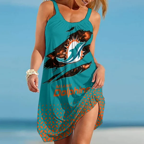 Miami Dolphins Beach Dress BGSLLBD676