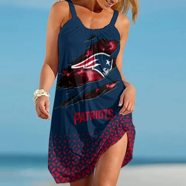 New England Patriots Beach Dress BGSLLBD678