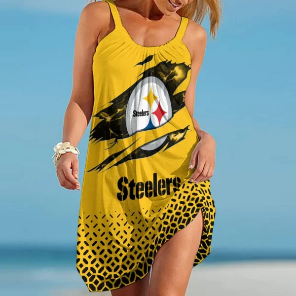 Pittsburgh Steelers Beach Dress BGSLLBD683