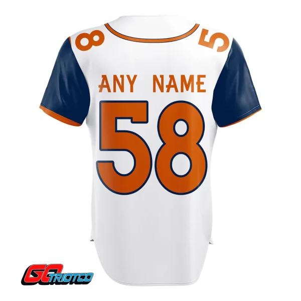 Denver Broncos | Away Print Baseball Jerseys - Image 3