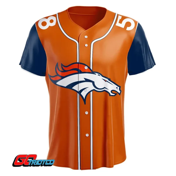 Denver Broncos | Home Print Baseball Jerseys - Image 2