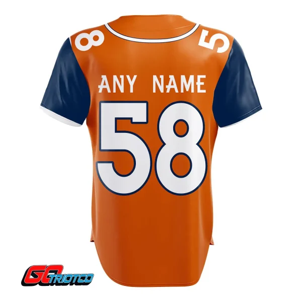 Denver Broncos | Home Print Baseball Jerseys - Image 3