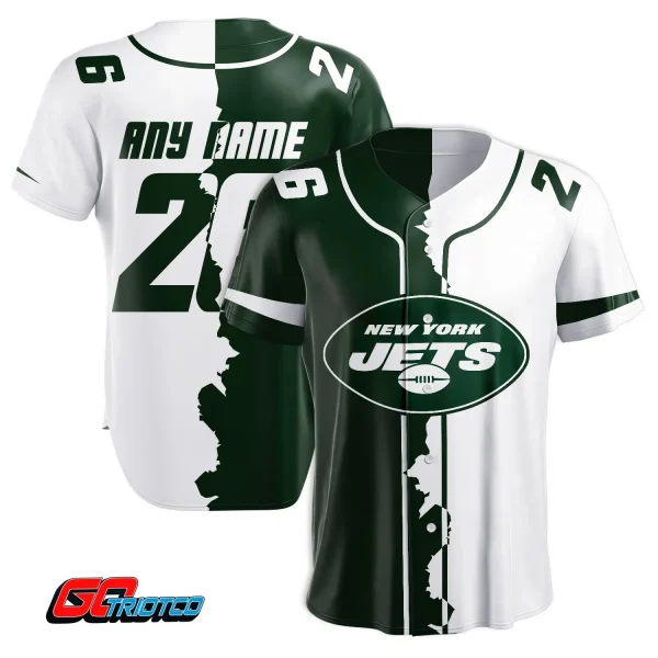 New York Jets | Home Mix Away Print Baseball Jerseys