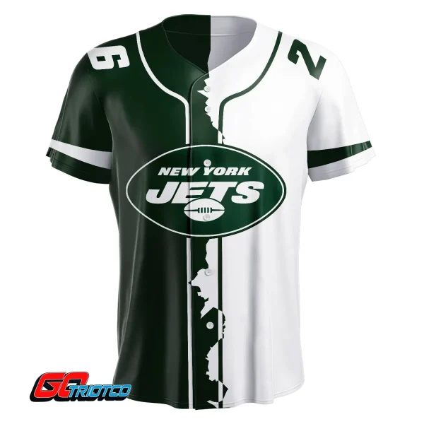 New York Jets | Home Mix Away Print Baseball Jerseys - Image 2