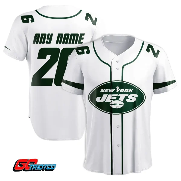 New York Jets | Away Print Baseball Jerseys