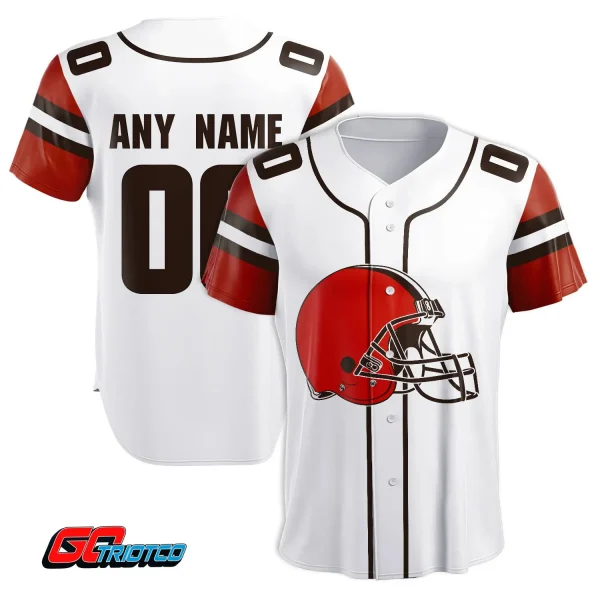 Cleveland Browns | Away Print Baseball Jerseys