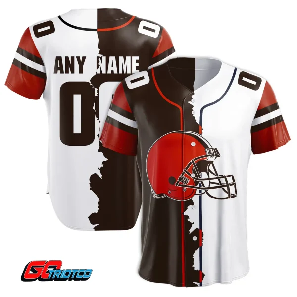 Cleveland Browns | Home Mix Away Print Baseball Jerseys