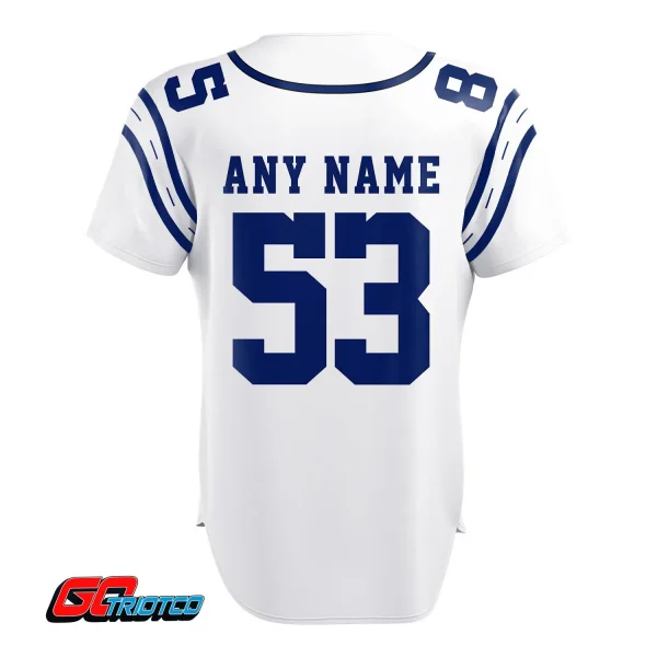 Indianapolis Colts | Away Print Baseball Jerseys - Image 3