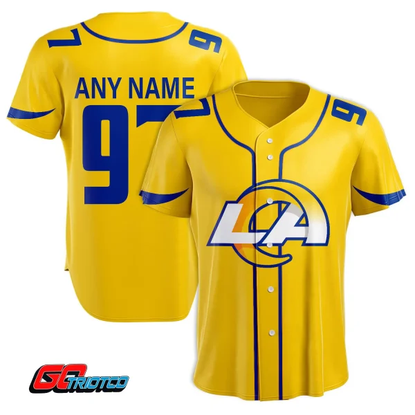 Los Angeles Rams | Away Print Baseball Jerseys