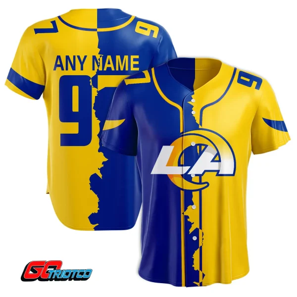 Los Angeles Rams | Home Mix Away Print Baseball Jerseys