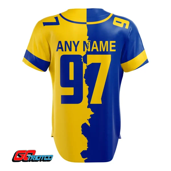 Los Angeles Rams | Home Mix Away Print Baseball Jerseys - Image 3