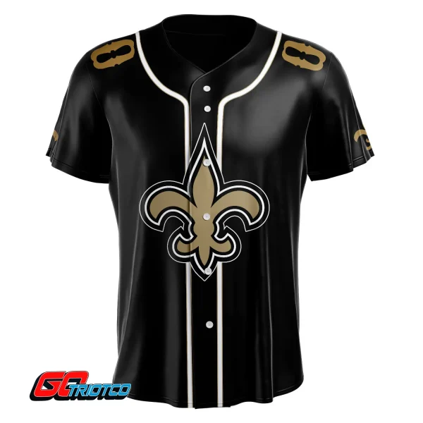 New Orleans Saints | Home Print Baseball Jerseys - Image 2