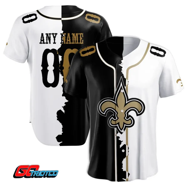 New Orleans Saints | Home Mix Away Print Baseball Jerseys