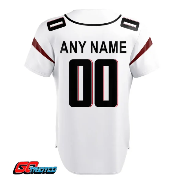 Atlanta Falcons | Away Print Baseball Jerseys - Image 3