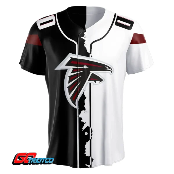 Atlanta Falcons | Home Mix Away Print Baseball Jerseys - Image 2