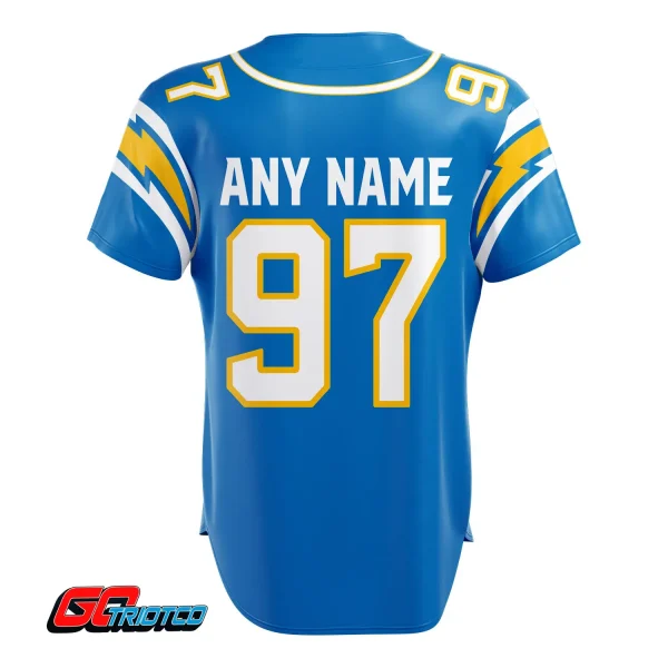 Los Angeles Chargers | Home Print Baseball Jerseys - Image 3