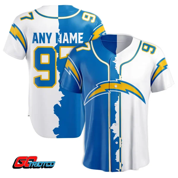 Los Angeles Chargers | Home Mix Away Print Baseball Jerseys