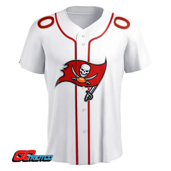 Tampa Bay Buccaneers | Away Print Baseball Jerseys - Image 2