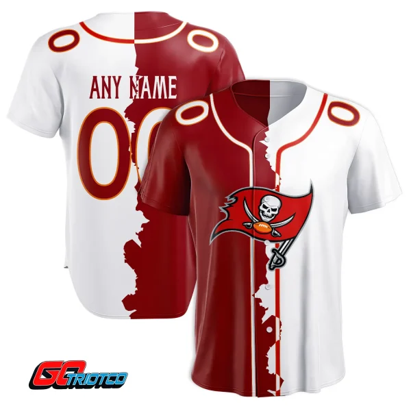 Tampa Bay Buccaneers | Home Mix Away Print Baseball Jerseys