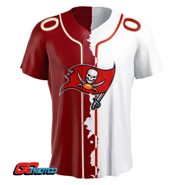 Tampa Bay Buccaneers | Home Mix Away Print Baseball Jerseys - Image 2