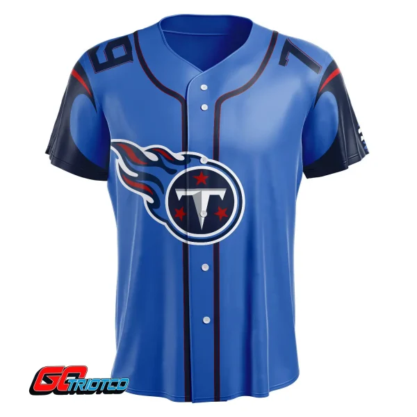 Tennessee Titans | Home Print Baseball Jerseys - Image 2