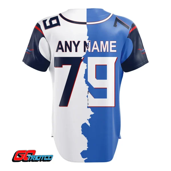 Tennessee Titans | Home Mix Away Print Baseball Jerseys - Image 3