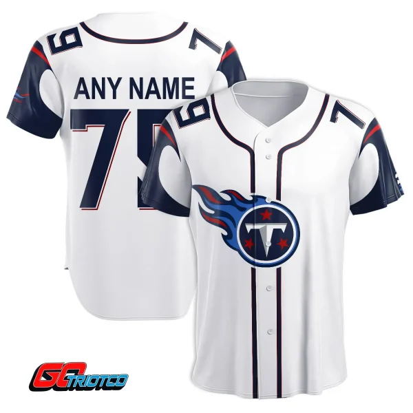 Tennessee Titans | Away Print Baseball Jerseys