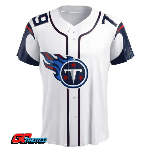 Tennessee Titans | Away Print Baseball Jerseys - Image 2