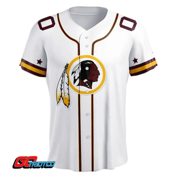 Washington Commanders | Away Print Baseball Jerseys - Image 2