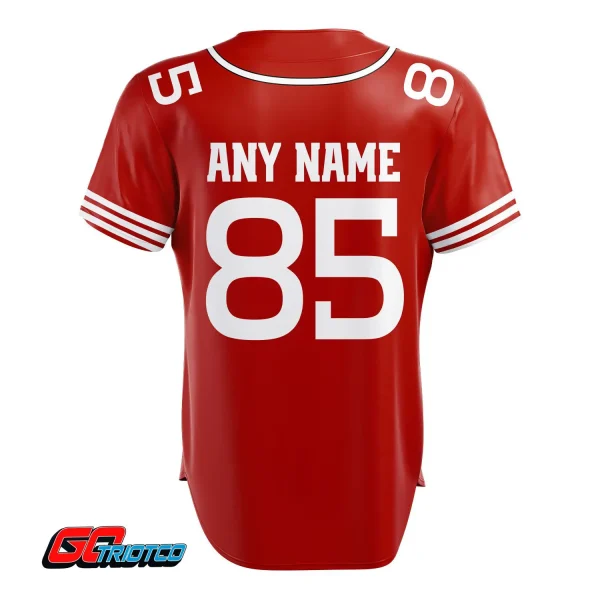 San Francisco 49ers | Home Print Baseball Jerseys - Image 3