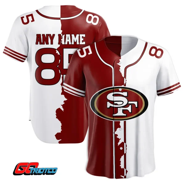 San Francisco 49ers | Home Mix Away Print Baseball Jerseys