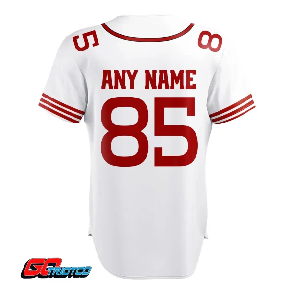 San Francisco 49ers | Away Print Baseball Jerseys - Image 3