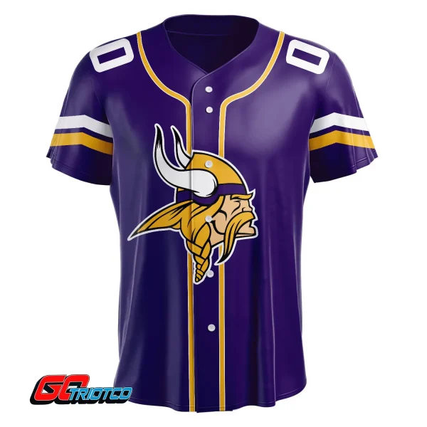 Minnesota Vikings | Home Print Baseball Jerseys - Image 2