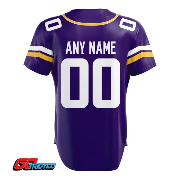 Minnesota Vikings | Home Print Baseball Jerseys - Image 3